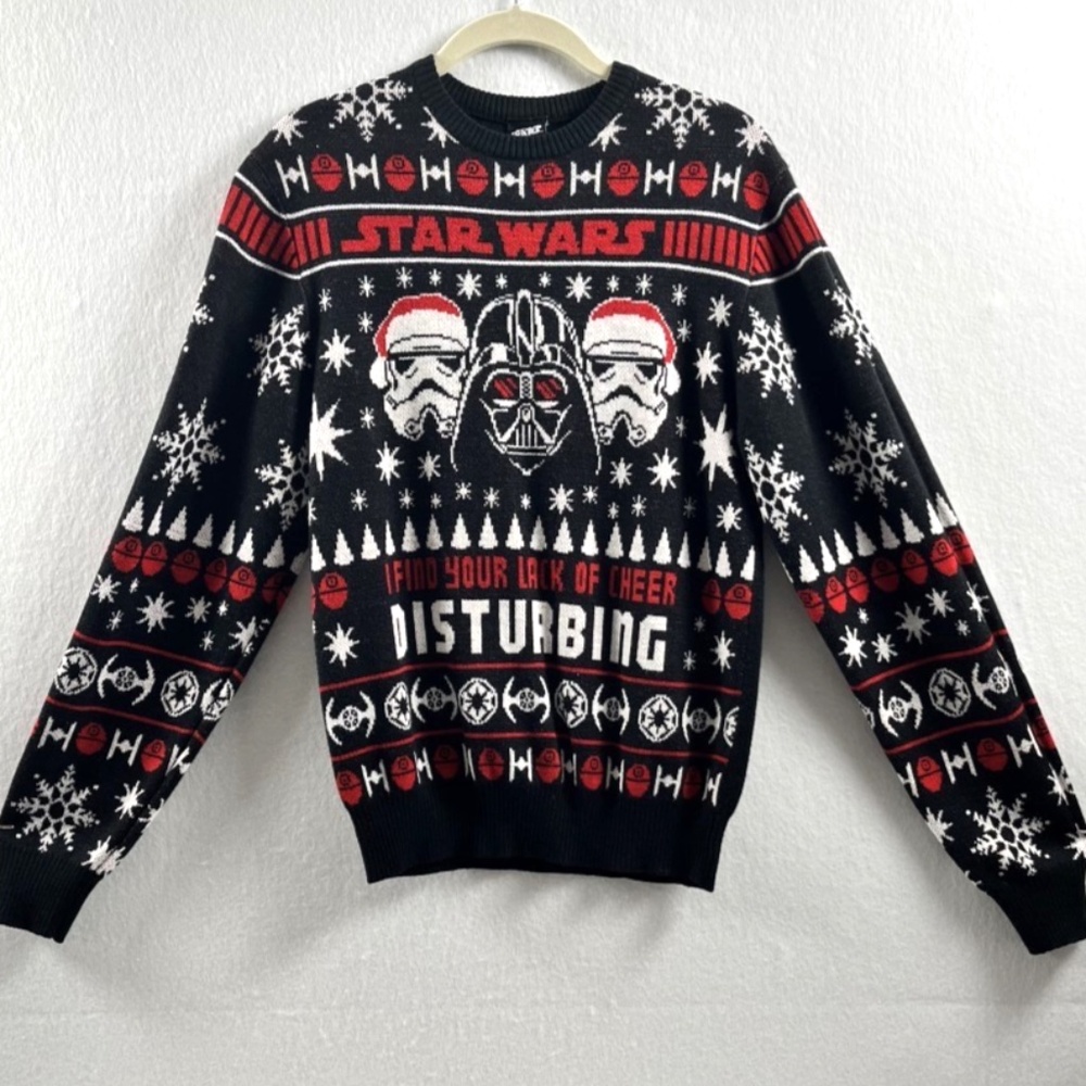 Star Wars Darth Vader Men's Christmas Ugly Sweater Size M Long Sleeve Acrylic